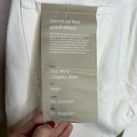 NWT Everlane The Cheeky Jean Bone Sz 25 - Picture 9 of 9